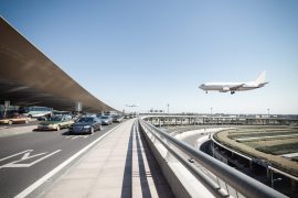 beijing capital airport, scene of the flight arrival